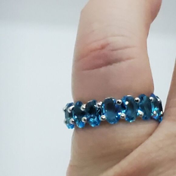 Blue Eternity Ring  - Picture 8 of 12